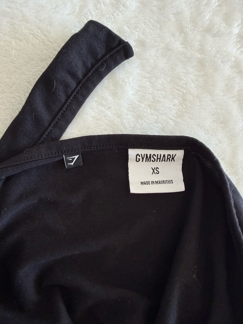 Gymshark Black Halter Tank Top XS Logo Strap Athletic Workout Gym Athleisure - Picture 4 of 6